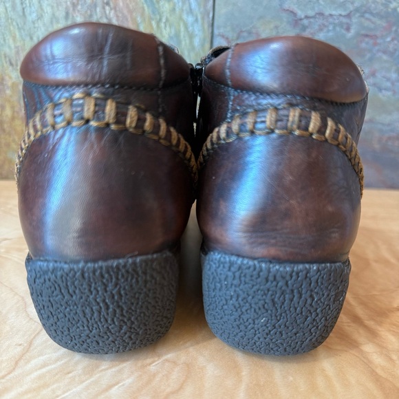 Pikolinos Spanish Design vintage leather side zip shoes, 39.  EUC dark brown, - Picture 6 of 11